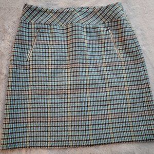 Talbots Teal, Black and Gray Pencil Skirt Sz 4, NWOT